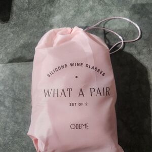 Odeme Pink Silicone Wine Glasses Set